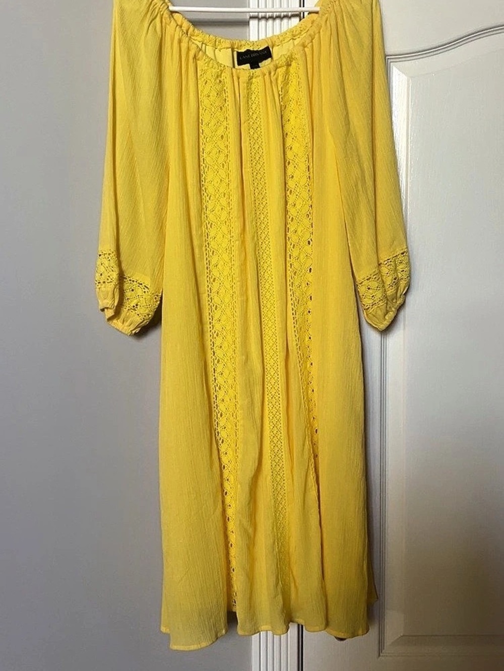 Lane Bryant Yellow Crochet Dress women's size 14/16
